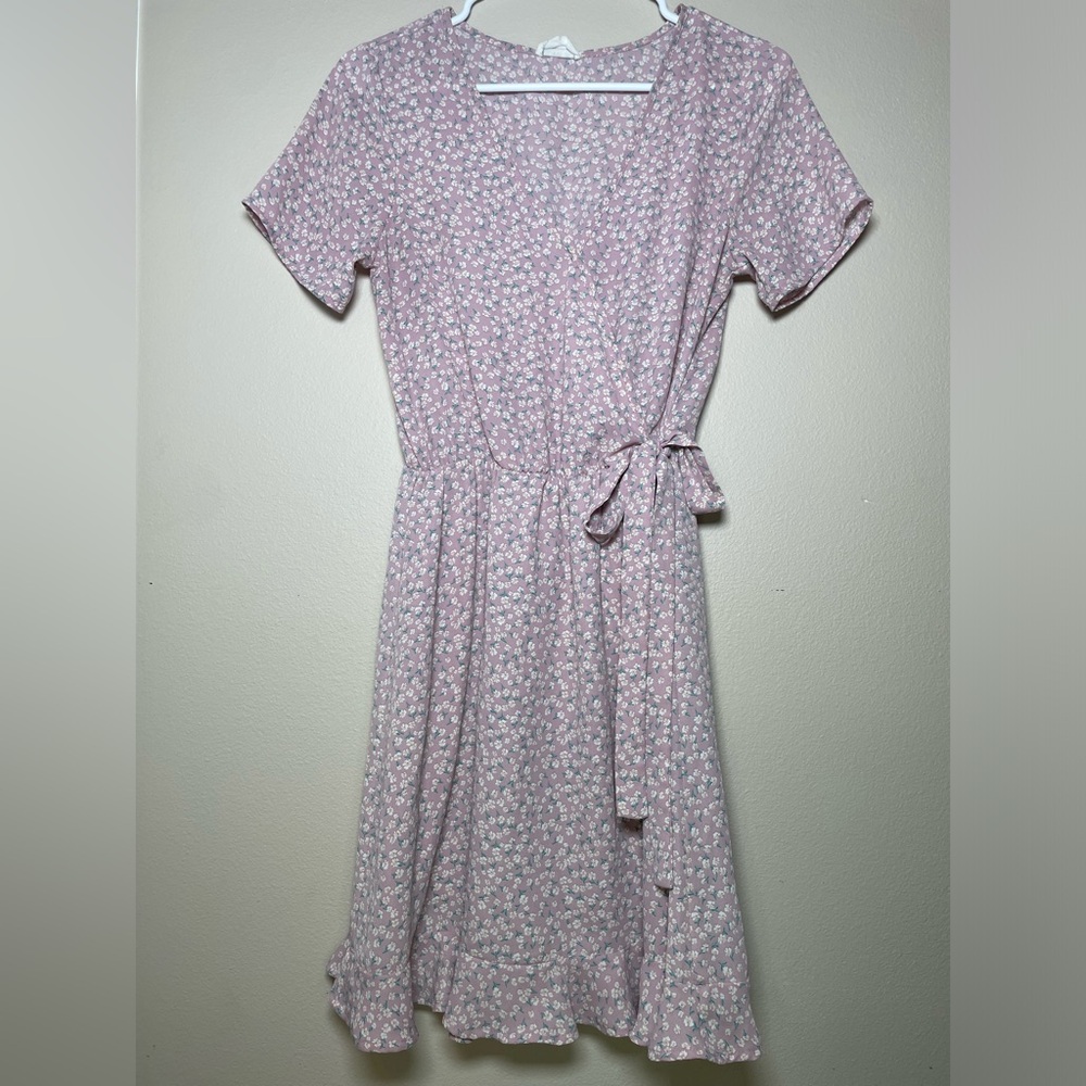 SIENNA SKY Mock Wrap Mini Dress size SMALL
